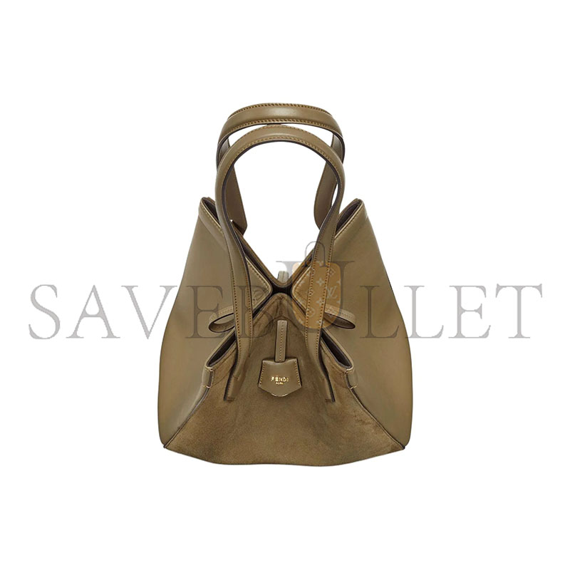 FENDI ORIGAMI MEDIUM LEATHER GREEN 8BH414AS79F1PPT (27*27*15cm)